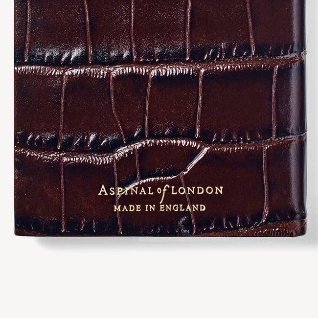 2027 Slim Pocket Diary Deep Shine Amazon Brown Croc