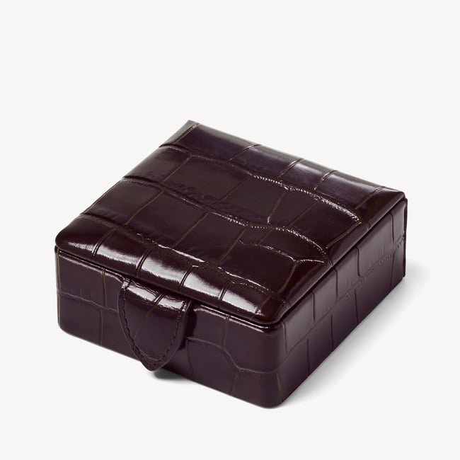 Stud Box Deep Shine Amazon Brown Croc