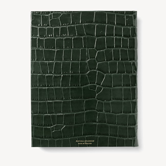 2027 A4 Day to Page Diary Deep Shine Evergreen Croc