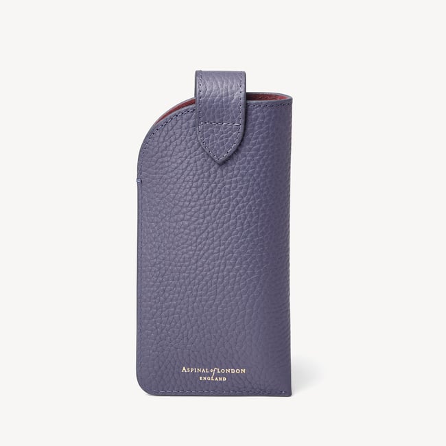 Glasses Case with Tab Dusky Blue Pebble