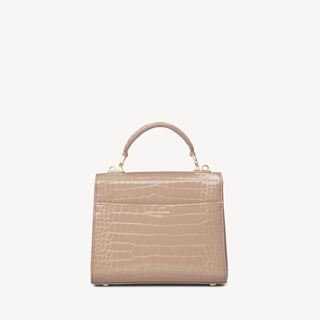 Midi Mayfair® Soft Taupe Patent Croc