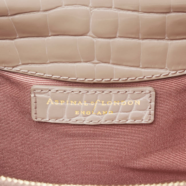 Midi Mayfair® Soft Taupe Patent Croc