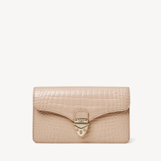 Mayfair®Clutch Soft Taupe Patent Croc
