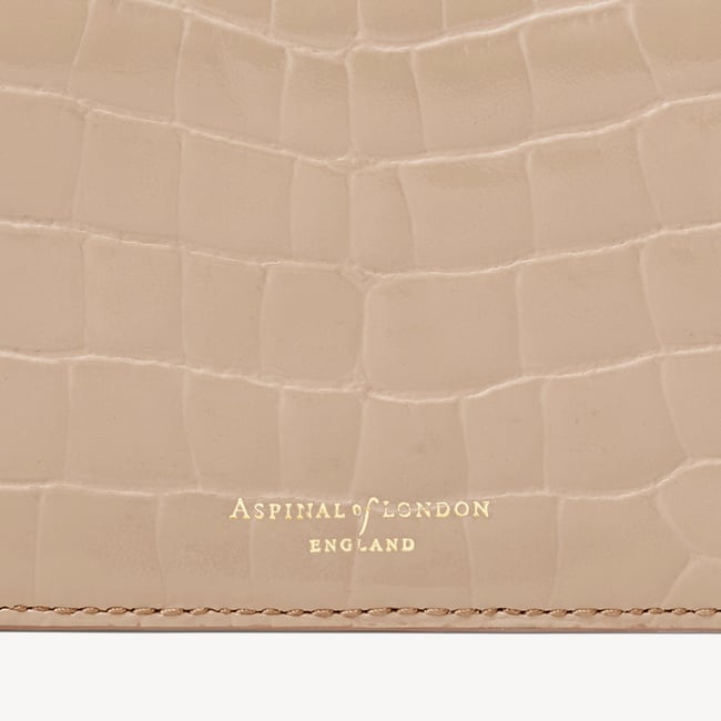 Mayfair®Clutch Soft Taupe Patent Croc