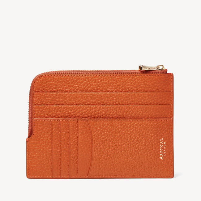 Zipped Travel Wallet Marmalade Pebble