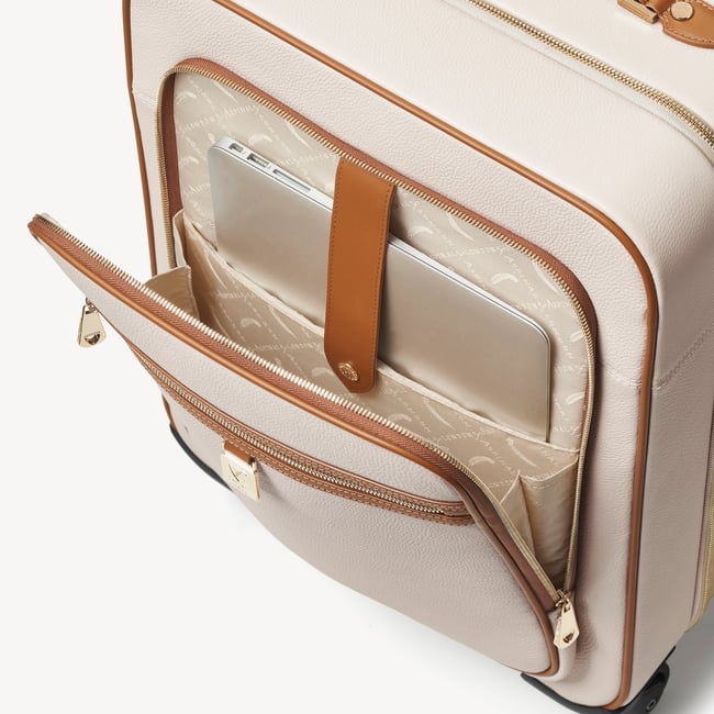 Hudson Cabin Suitcase Beach Stone Premium Pebble & Smooth Tan