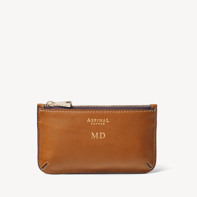 Ella Card & Coin Holder Smooth Tan
