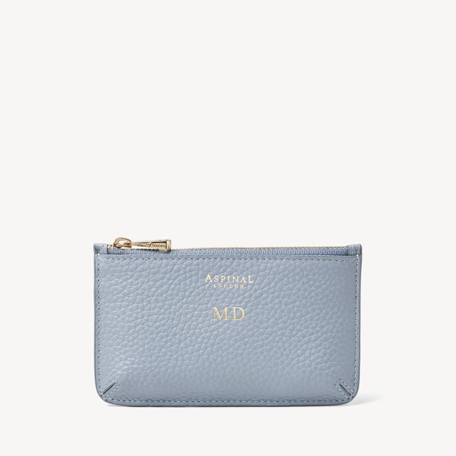 Ella Card & Coin Holder Sky Blue Pebble