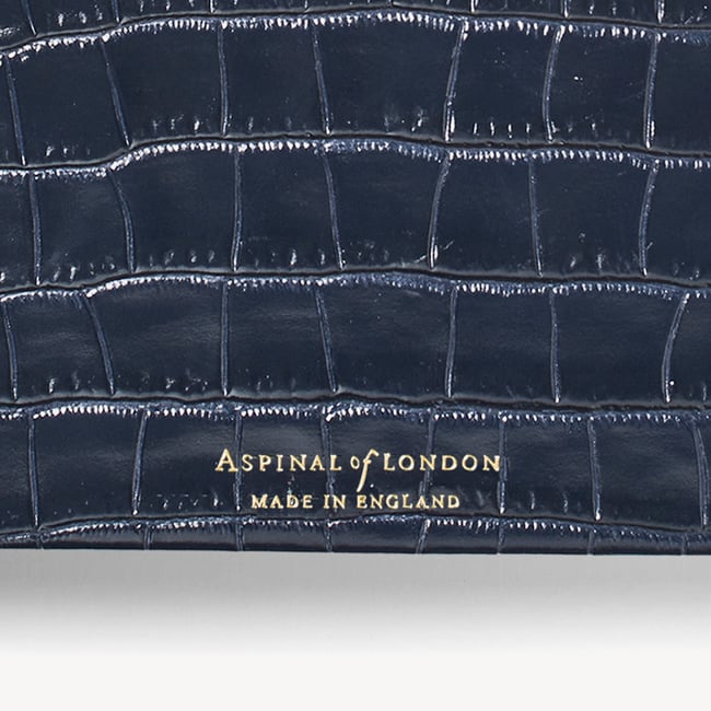 2027 A5 Day to Page Diary Deep Shine Navy Small Croc