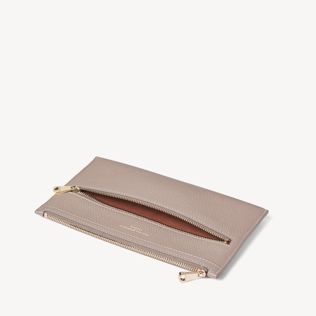 Hudson Travel Pouch Moleskin Milled Pebble