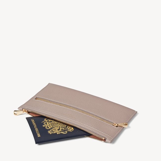 Hudson Travel Pouch Moleskin Milled Pebble