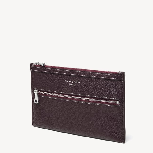 Hudson Travel Pouch Wine Milled Pebble