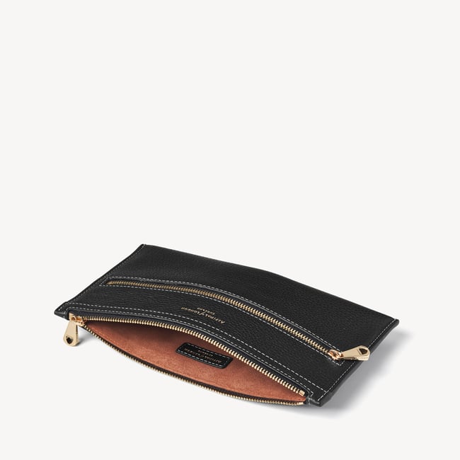 Hudson Travel Pouch Black Milled Pebble