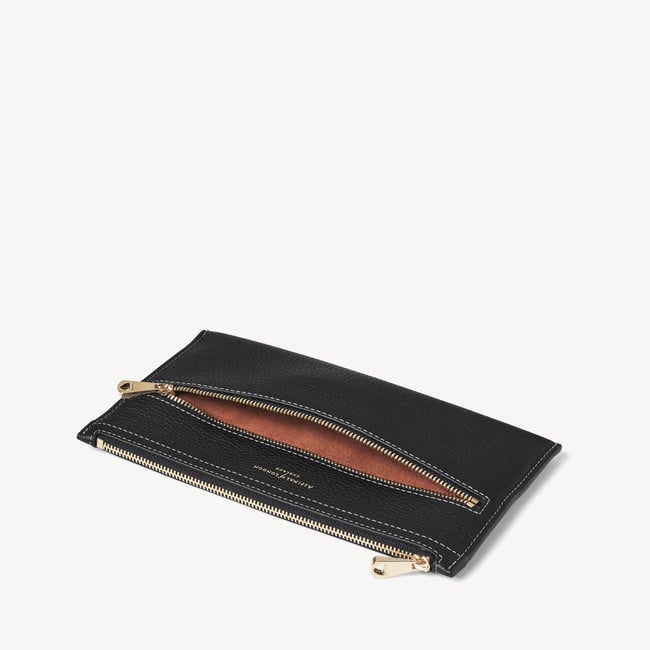 Hudson Travel Pouch Black Milled Pebble
