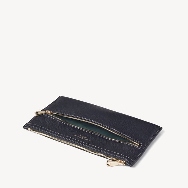 Hudson Travel Pouch Classic Navy Milled Pebble