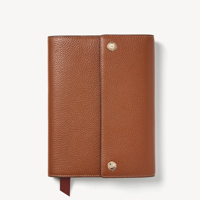 A5 Hudson Deluxe Refillable Journal Tan Milled Pebble
