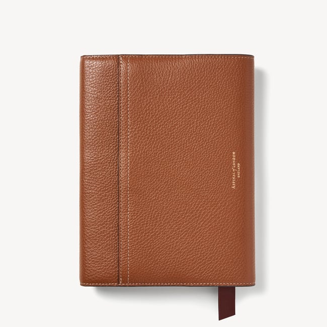 A5 Hudson Deluxe Refillable Journal Tan Milled Pebble