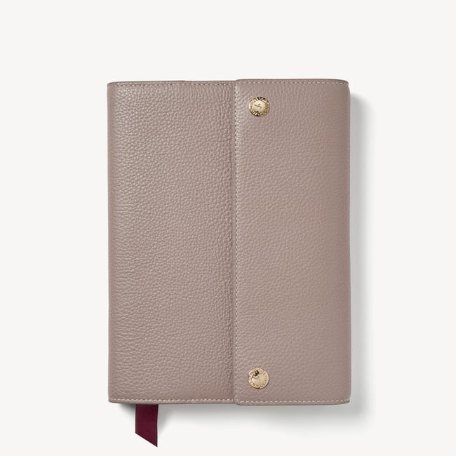 A5 Hudson Deluxe Refillable Journal Moleskin Milled Pebble