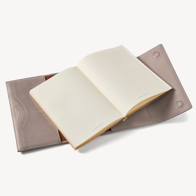 A5 Hudson Deluxe Refillable Journal Moleskin Milled Pebble