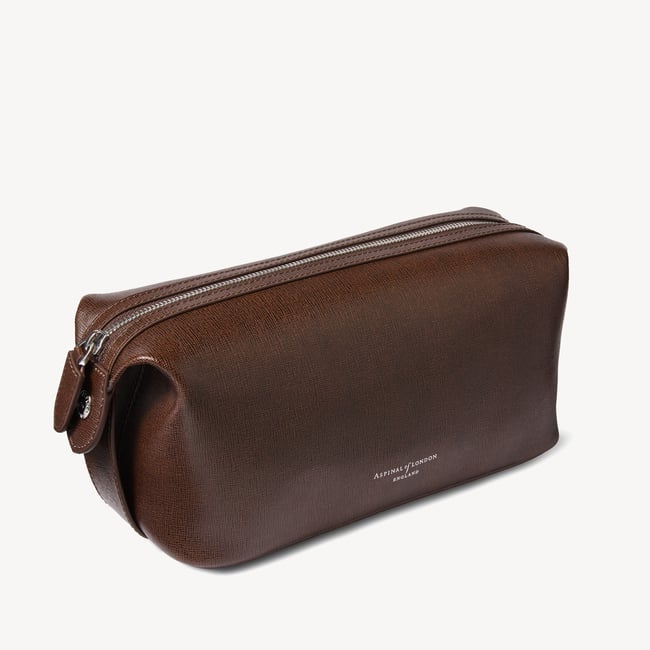 Mount Street Washbag Conker Saffiano