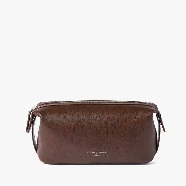 Mount Street Washbag Conker Saffiano