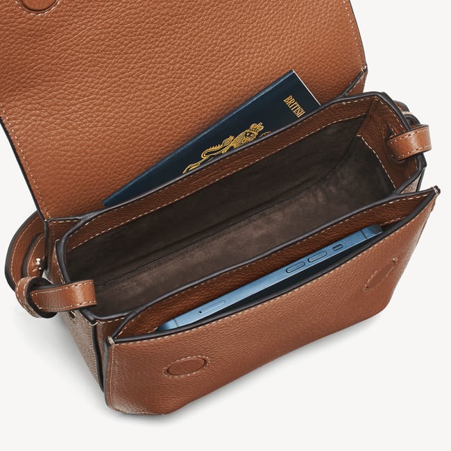 Ella Crossbody Tan Milled Pebble