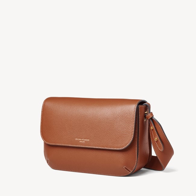 Ella Grande Crossbody Tan Milled Pebble