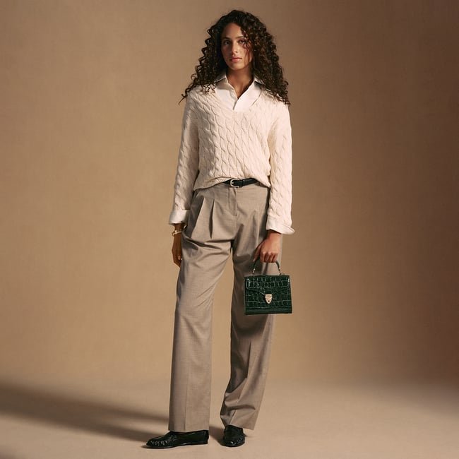 Midi Mayfair® Deep Shine Evergreen Croc