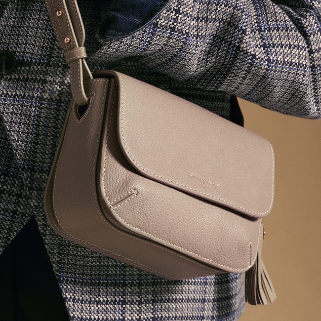 Ella Crossbody Moleskin Milled Pebble
