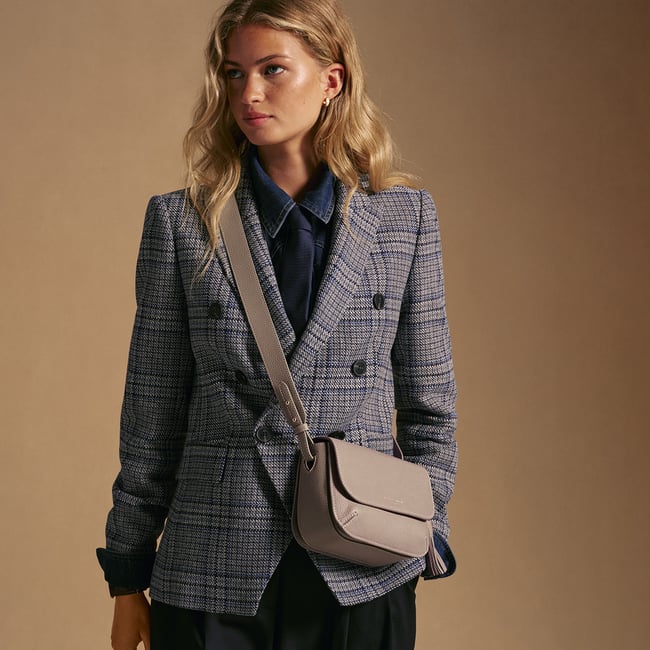 Ella Crossbody Moleskin Milled Pebble