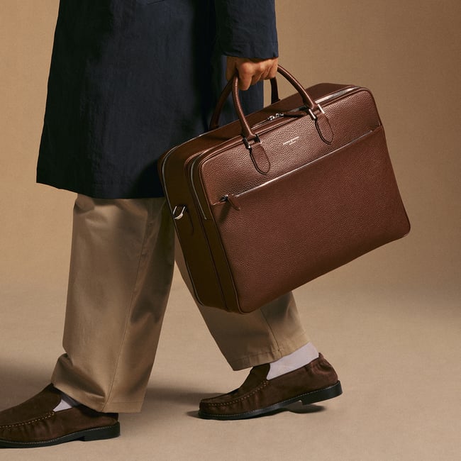 48 Hour Mount Street Travel Bag Tobacco Pebble