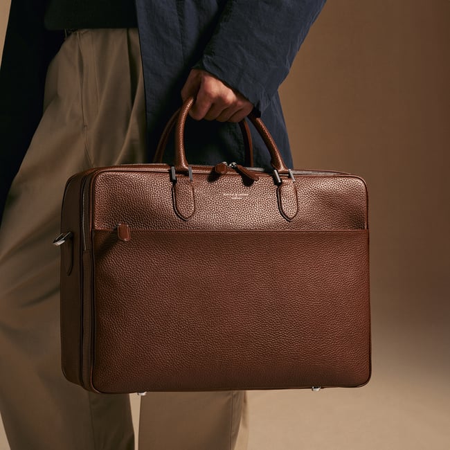 48 Hour Mount Street Travel Bag Tobacco Pebble
