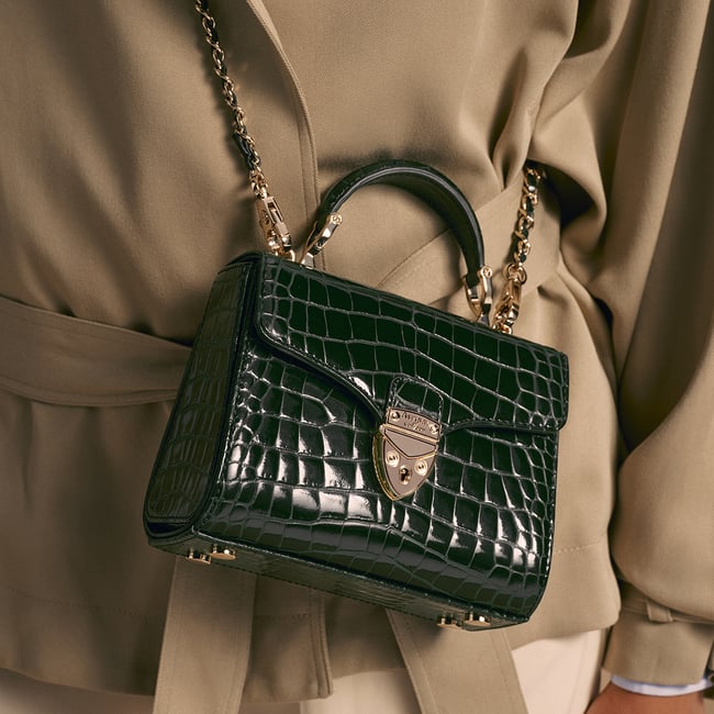 Mini Mayfair® Evergreen Patent Croc