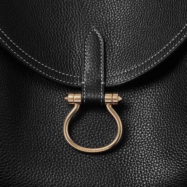Bella Hobo Black Milled Pebble