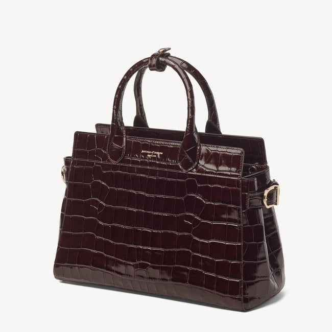 Savannah Deep Shine Dark Amazon Brown Croc
