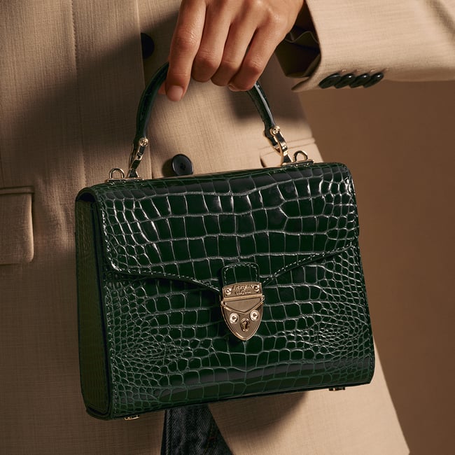 Midi Mayfair® Evergreen Patent Croc