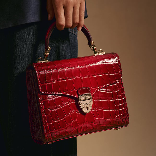 Midi Mayfair® Deep Shine Cherry Ombre Croc