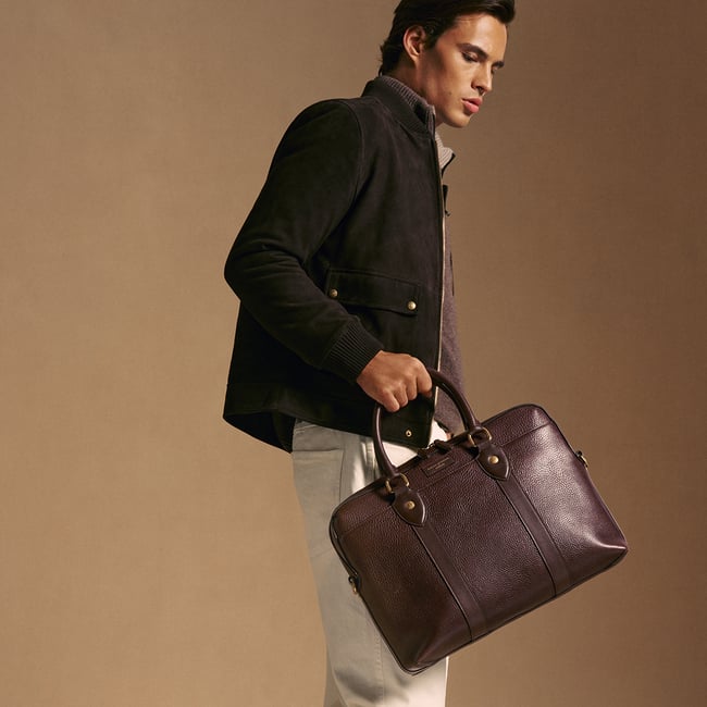 Heritage Briefcase Conker Pebble