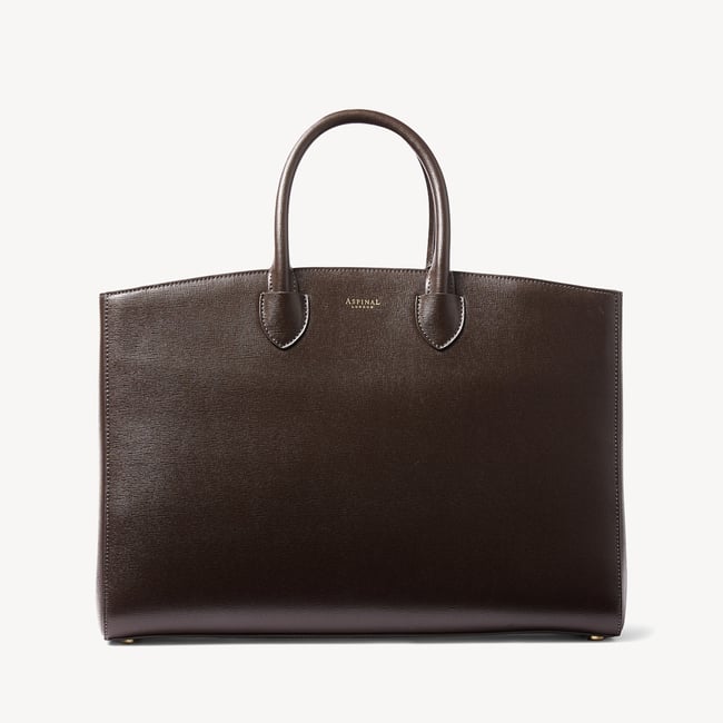 Madison Tote Chocolate Saffiano