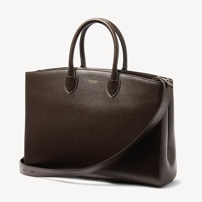 Madison Tote Chocolate Saffiano