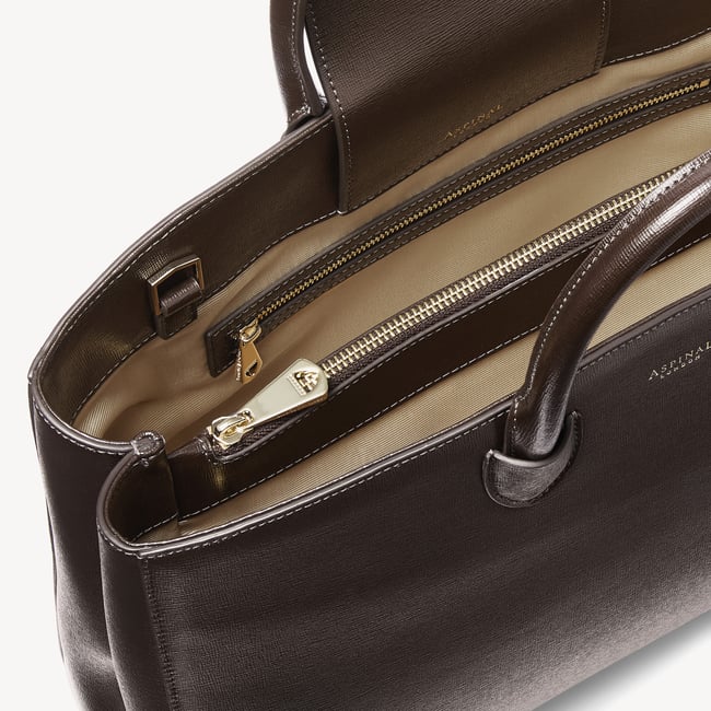 Madison Tote Chocolate Saffiano