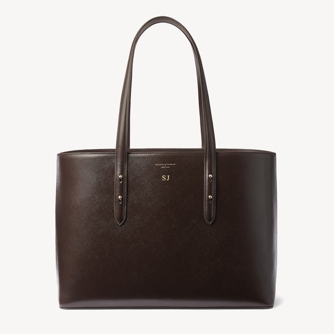 Regent Tote Chocolate Saffiano
