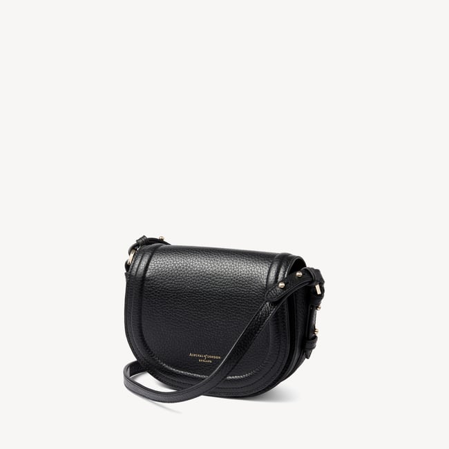 Small Stella Satchel Crossbody Black Pebble