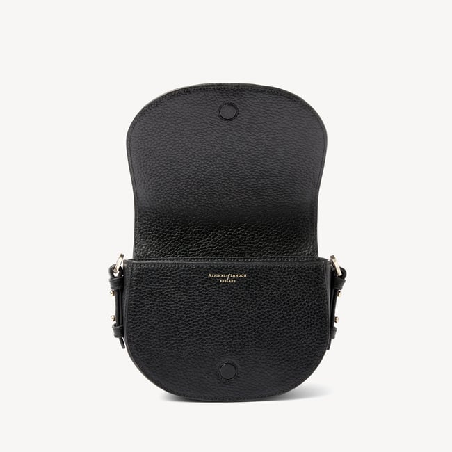 Small Stella Satchel Crossbody Black Pebble