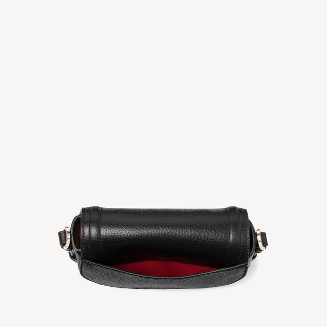 Small Stella Satchel Crossbody Black Pebble