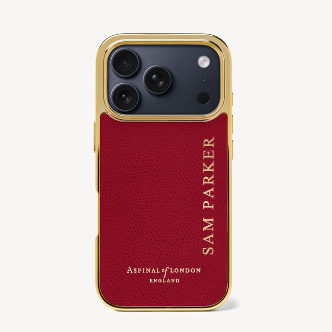 iPhone 17 Pro Case Cherry Red Soft Saffiano