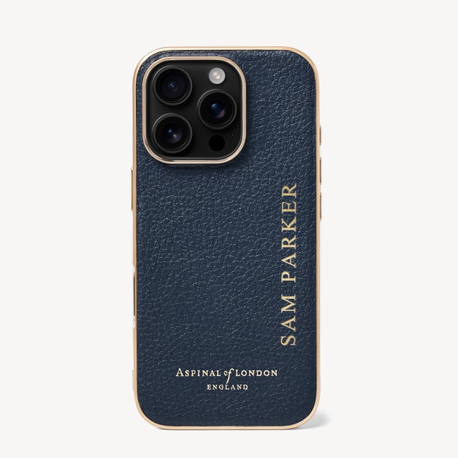 iPhone 16 Pro Case Navy Pebble