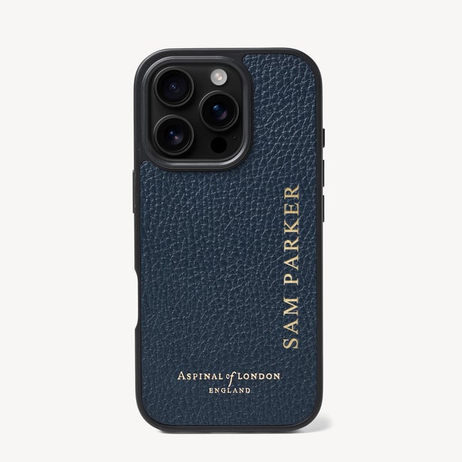iPhone 16 Pro Case Navy Pebble