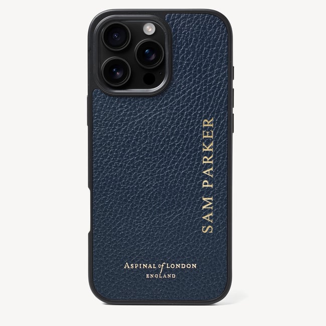 iPhone 16 Pro Max Case Navy Pebble