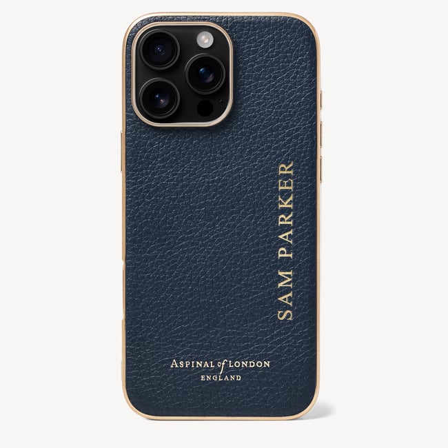 iPhone 16 Pro Max Case Navy Pebble